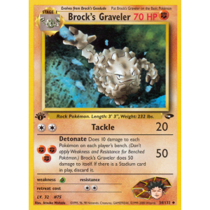 Brock's Graveler 34/132 Pokemon TCG Gym Gym Challenge