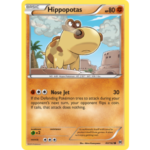 Hippopotas 83/162 Pokemon TCG XY BREAKthrough