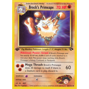 Brock's Primeape 35/132 Pokemon TCG Gym Gym Challenge