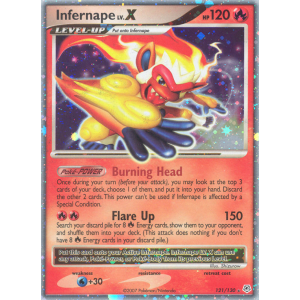 Rare Holo LV.X Infernape LV.X 121/130 Pokemon TCG Diamond & Pearl Diamond & Pearl