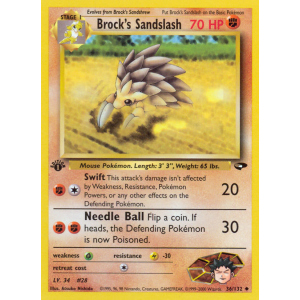 Brock's Sandslash 36/132 Pokemon TCG Gym Gym Challenge