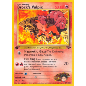 Brock's Vulpix 37/132 Pokemon TCG Gym Gym Challenge