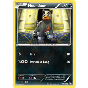 Houndour 74/124 Pokemon TCG Black & White Dragons Exalted