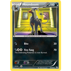 Houndoom 75/124 Pokemon TCG Black & White Dragons Exalted