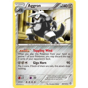 Rare Holo Aggron 80/124 Pokemon TCG Black & White Dragons Exalted