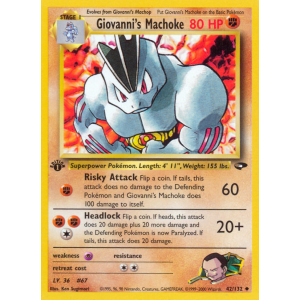 Giovanni's Machoke 42/132 Pokemon TCG Gym Gym Challenge