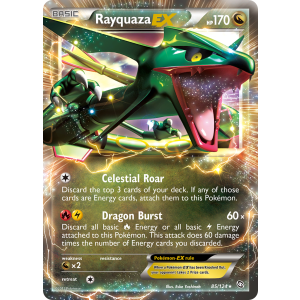 Rare Holo EX Rayquaza-EX 85/124 Pokemon TCG Black & White Dragons Exalted