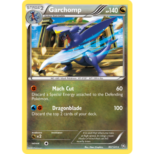 Rare Holo Garchomp 90/124 Pokemon TCG Black & White Dragons Exalted