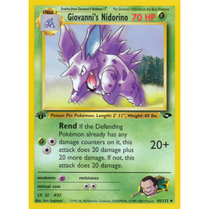 Giovanni's Nidorino 45/132 Pokemon TCG Gym Gym Challenge