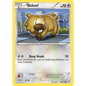 Bidoof 106/124 Pokemon TCG Black & White Dragons Exalted