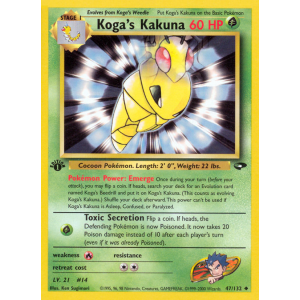 Koga's Kakuna 47/132 Pokemon TCG Gym Gym Challenge