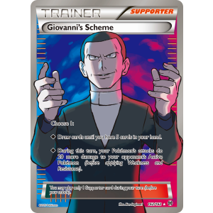 Rare Ultra Giovanni's Scheme 162/162 Pokemon TCG XY BREAKthrough