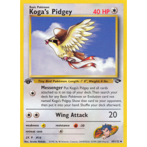 Koga's Pidgey 49/132 Pokemon TCG Gym Gym Challenge