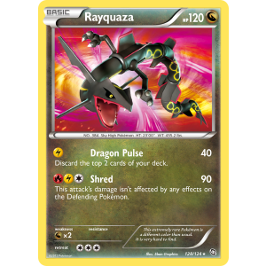 Rare Secret Rayquaza 128/124 Pokemon TCG Black & White Dragons Exalted