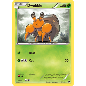 Dwebble 7/108 Pokemon TCG Black & White Dark Explorers