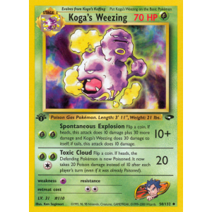 Koga's Weezing 50/132 Pokemon TCG Gym Gym Challenge