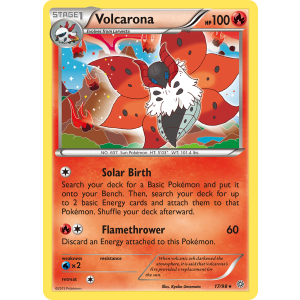 Rare Holo Volcarona 17/98 Pokemon TCG XY Ancient Origins