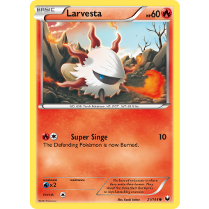 Larvesta 21/108 Pokemon TCG Black & White Dark Explorers