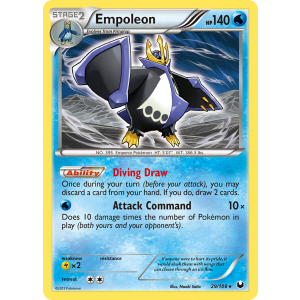 Rare Holo Empoleon 29/108 Pokemon TCG Black & White Dark Explorers