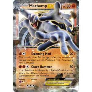 Rare Holo EX Machamp-EX 37/98 Pokemon TCG XY Ancient Origins