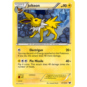 Jolteon 37/108 Pokemon TCG Black & White Dark Explorers