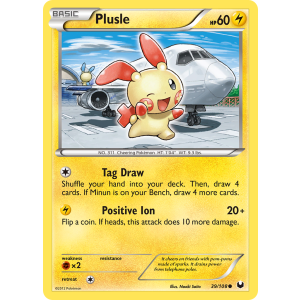 Plusle 39/108 Pokemon TCG Black & White Dark Explorers