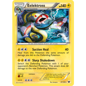 Rare Holo Eelektross 47/108 Pokemon TCG Black & White Dark Explorers