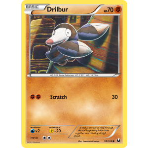 Drilbur 55/108 Pokemon TCG Black & White Dark Explorers