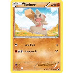 Timburr 58/108 Pokemon TCG Black & White Dark Explorers