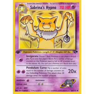 Sabrina's Hypno 56/132 Pokemon TCG Gym Gym Challenge