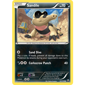 Sandile 64/108 Pokemon TCG Black & White Dark Explorers