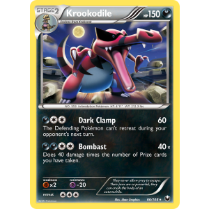 Rare Holo Krookodile 66/108 Pokemon TCG Black & White Dark Explorers