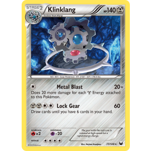 Rare Holo Klinklang 77/108 Pokemon TCG Black & White Dark Explorers