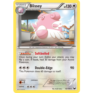 Rare Holo Blissey 82/108 Pokemon TCG Black & White Dark Explorers