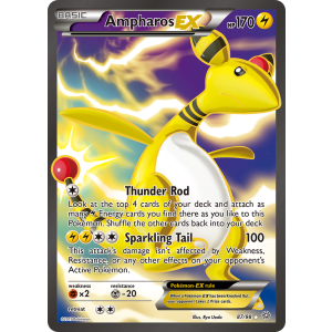 Rare Ultra Ampharos-EX 87/98 Pokemon TCG XY Ancient Origins