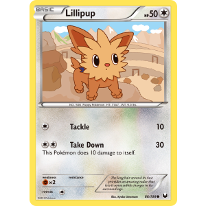 Lillipup 86/108 Pokemon TCG Black & White Dark Explorers