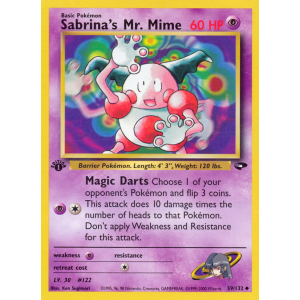 Sabrina's Mr. Mime 59/132 Pokemon TCG Gym Gym Challenge