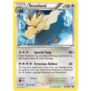 Stoutland 88/108 Pokemon TCG Black & White Dark Explorers