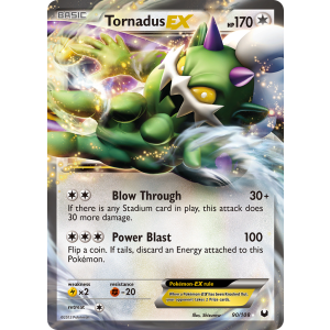 Rare Holo EX Tornadus-EX 90/108 Pokemon TCG Black & White Dark Explorers