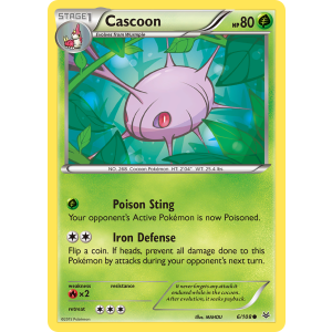 Cascoon 6/108 Pokemon TCG XY Roaring Skies