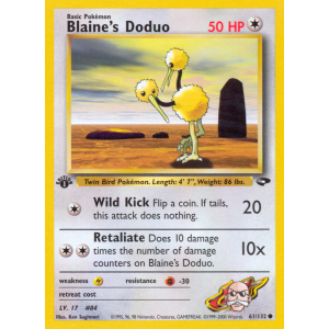 Blaine's Doduo 61/132 Pokemon TCG Gym Gym Challenge