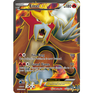 Rare Ultra Entei-EX 103/108 Pokemon TCG Black & White Dark Explorers