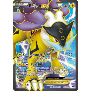 Rare Ultra Raikou-EX 105/108 Pokemon TCG Black & White Dark Explorers