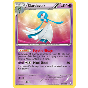 Rare Secret Gardevoir 109/108 Pokemon TCG Black & White Dark Explorers