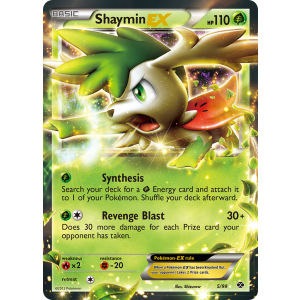 Rare Holo EX Shaymin-EX 5/99 Pokemon TCG Black & White Next Destinies