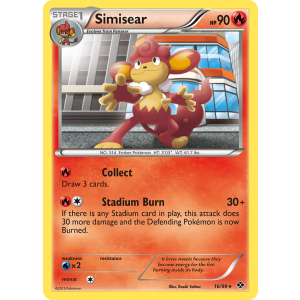 Simisear 16/99 Pokemon TCG Black & White Next Destinies