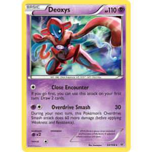 Rare Holo Deoxys 33/108 Pokemon TCG XY Roaring Skies