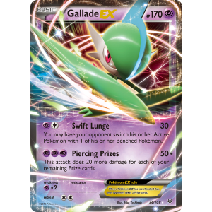 Rare Holo EX Gallade-EX 34/108 Pokemon TCG XY Roaring Skies