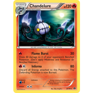 Rare Holo Chandelure 20/99 Pokemon TCG Black & White Next Destinies