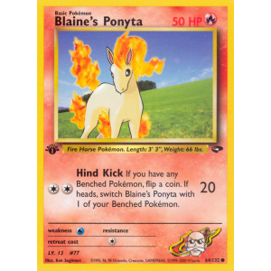 Blaine's Ponyta 64/132 Pokemon TCG Gym Gym Challenge